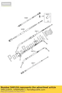 kawasaki 540120055 cable-throttle,closin vn800-a9 - Bottom side