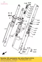 30X231250000, Yamaha, metaal, schuif 1 yamaha  fz srx ty xj xt 250 350 600 1986 1987 1988 1989 1990 1991 1992, Nieuw