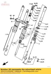 yamaha 30X231250000 metal, suwak 1 - Dół