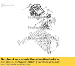 Aquí puede pedir inyector completo con soporte de Piaggio Group , con el número de pieza B0130545: