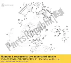 Aquí puede pedir cierre de carenado de Piaggio Group , con el número de pieza 95943900NG: