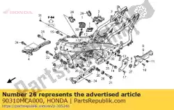 Aqui você pode pedir o porca, trava em Honda , com o número da peça 90310MCA000: