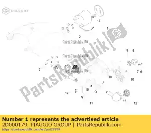 Piaggio Group 2D000179 luz de la cola - Lado inferior