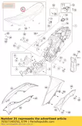 zadelhoes 2012 van KTM, met onderdeel nummer 76507140050, bestel je hier online: