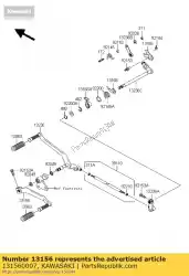 hefboom-verandering vn2000-a1h van Kawasaki, met onderdeel nummer 131560007, bestel je hier online: