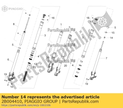 Aprilia 2B004410, Buffer, OEM: Aprilia 2B004410