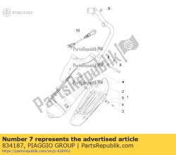 Aprilia 834187, Federscheibe, OEM: Aprilia 834187