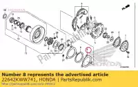 22642KWW741, Honda, nessuna descrizione disponibile honda  crf 110 2014 2018 2019 2020, Nuovo