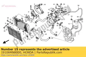 honda 19106MN8000 cou, remplissage - La partie au fond