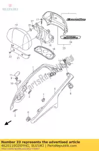 Suzuki 4620110GD0YHG couverture, passager h - La partie au fond