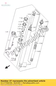 suzuki 5117706C00 primavera, rebote - Lado inferior