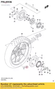 suzuki 4313040J00 soupape - La partie au fond