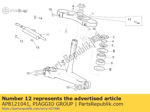 aprilia AP8121041 spacer - Upper side