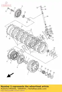 yamaha 4C8161540000 plate, thrust 1 - Bottom side