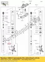 44013027156J, Kawasaki, horquilla interior, lh, f.s.b zx140 kawasaki  zzr 1400 2016 2017 2018 2019 2020 2021, Nuevo