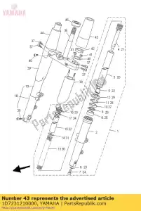 yamaha 1D7231210000 deksel, bovenste 1 - Onderkant