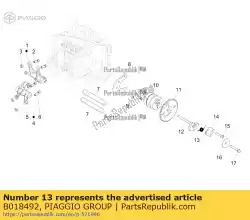 Ici, vous pouvez commander le ressort de décompression auprès de Piaggio Group , avec le numéro de pièce B018492: