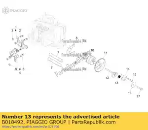 Piaggio Group B018492 ressort de décompression - La partie au fond