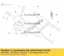 Ici, vous pouvez commander le vis hexagonale m12x1,75 auprès de Piaggio Group , avec le numéro de pièce 668300: