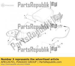 Aprilia AP8126701, Silla de goma, OEM: Aprilia AP8126701
