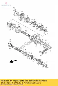 Suzuki 2475101H10 retainer,drive - Bottom side