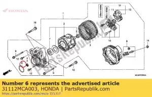 honda 31112MCA003 oring - Bottom side