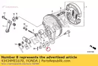 43434ME1670, Honda, borracha, braço de rolha honda  (a) general export kph england (b) anf ca cb cbf cg clm little cub (x) japan clr cmx cr elsinore k0 usa fwd (d) nsr nx p (a) netherlands pa mb5 (z) netherlands pc rf (d) rr (p) s (f) netherlands s (p) netherlands / bel s 19 (a) sd (f) germany st (n, Novo