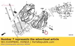 bout, aftapplug, 12mm van Honda, met onderdeel nummer 90131KRM840, bestel je hier online: