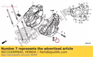 Honda 90131KRM840 bout, aftapplug, 12mm - Onderkant