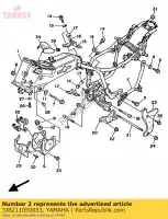 3JB211050033, Yamaha, terug verblijf sub comp. 1 yamaha xv virago s kw 535 25, Nieuw