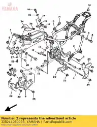 Here you can order the back stay sub comp. 1 from Yamaha, with part number 3JB211050033: