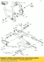 330321128, Kawasaki, bras oscillant kawasaki klr  c a kl650 klr500 klr650 tengai klr650c 650 500 , Nouveau