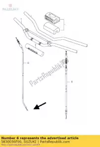 suzuki 5830036F00 kabel, thro - Onderkant