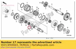 Aquí puede pedir rodamiento, aguja, 20x24x13 (ntn) de Honda , con el número de pieza 91013PA9003: