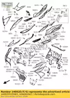 14092Y035965, Kawasaki, capot, capot, cnt, f.whit kawasaki j  b a j300 abs 300 , Nouveau