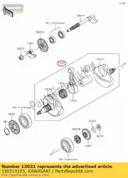 Aquí puede pedir cigüeñal-comp klx450a8f de Kawasaki , con el número de pieza 130310105: