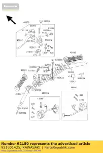 Kawasaki 921501425 boulon - La partie au fond