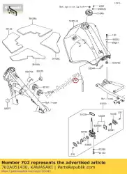 Here you can order the tube,5x1430 from Kawasaki, with part number 702A051430: