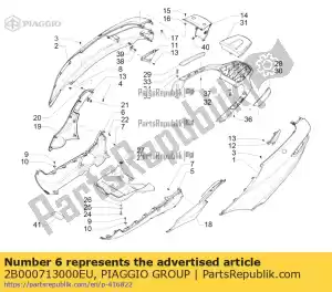 Piaggio Group 2B000713000EU spoiler inférieur dx - La partie au fond