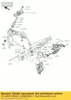 32160074246R, Kawasaki, frame-comp, rr, lh, m.f.s.b zx100 kawasaki h2 h2r 1000 2015 2016, Nouveau