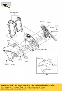 Kawasaki 491315099 sindone-motore, lh - Il fondo