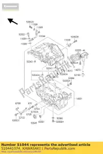 kawasaki 510441074 buissysteem ex250-f2 - Onderkant