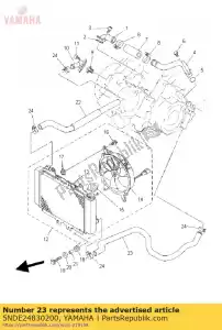 yamaha 5NDE24830200 tubo 3 - Lado inferior