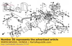 plug, kegel van Honda, met onderdeel nummer 90899385000, bestel je hier online: