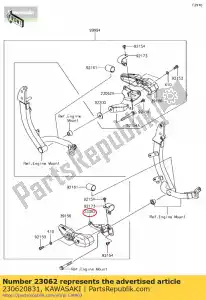 kawasaki 230620831 bracket-comp klz1000bff - Lado inferior