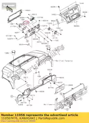 Tutaj możesz zamówić 01 wspornik, solenoid od Kawasaki , z numerem części 110567476: