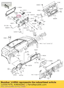 kawasaki 110567476 01 wspornik, solenoid - Dół