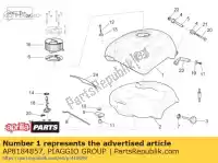 AP8184857, Piaggio Group, coperchio del serbatoio del carburante. nero aprilia rs 125, Nuovo