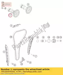 ktm 79036009000 camshaft intake - Bottom side