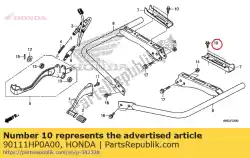 Qui puoi ordinare bullone, flangia, 6mm da Honda , con numero parte 90111HP0A00: